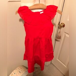 Janie and Jack dress nwt $59 red with eyelet size 8
